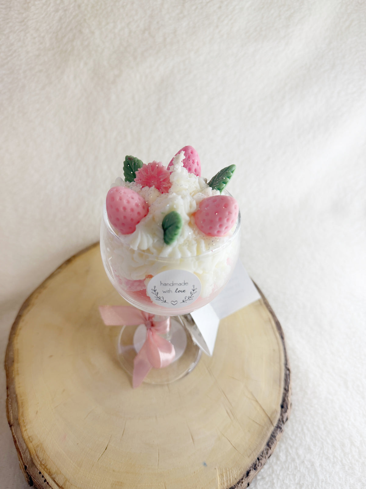 Soy Dessert candle with Glitters