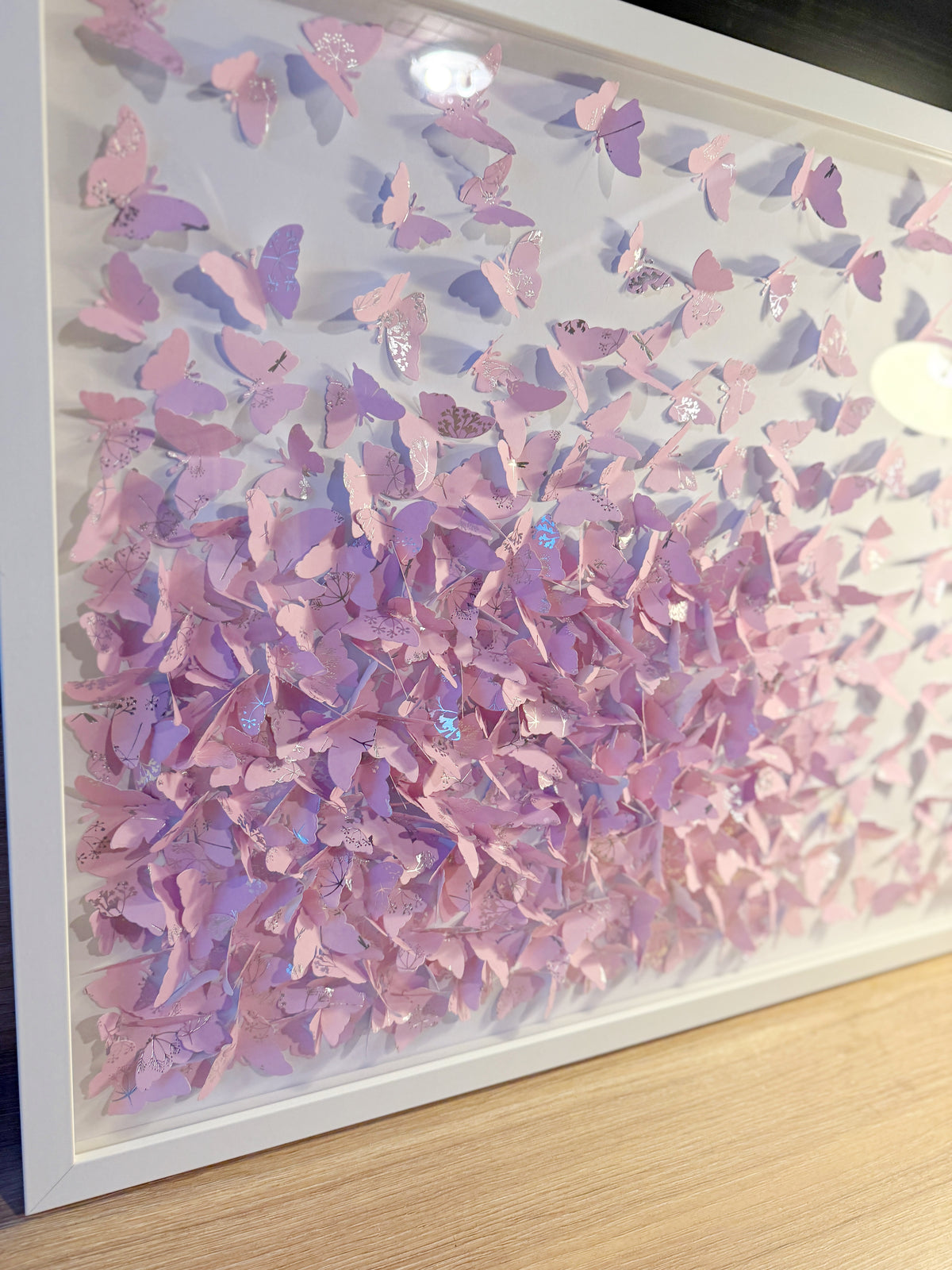 Light Pink WILD Butterfly wall art