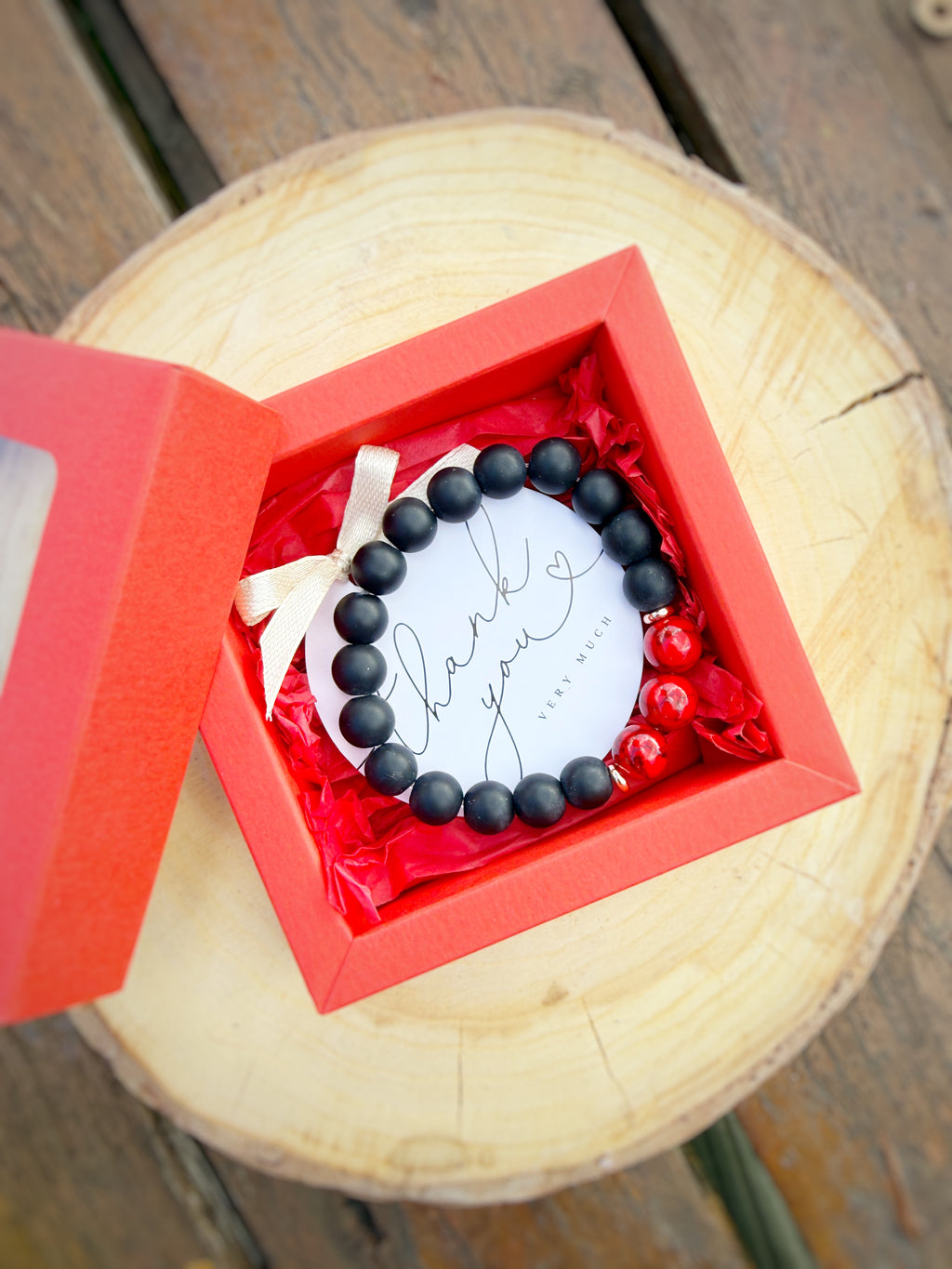 Black Onyx, Howlite Bracelet