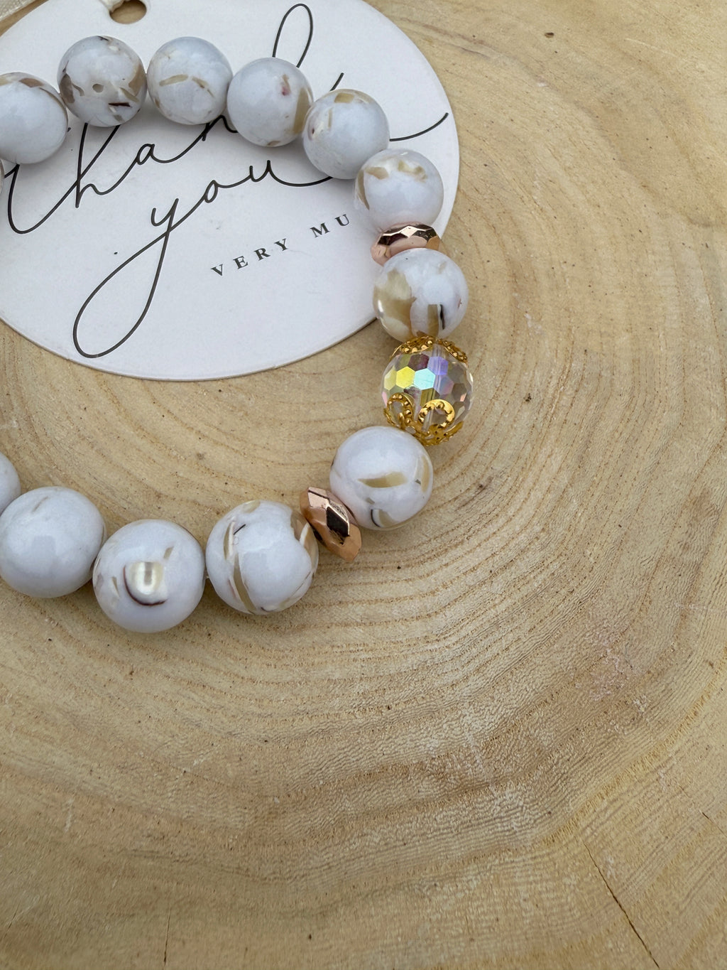 Shell stone/Hematite Stone bracelet
