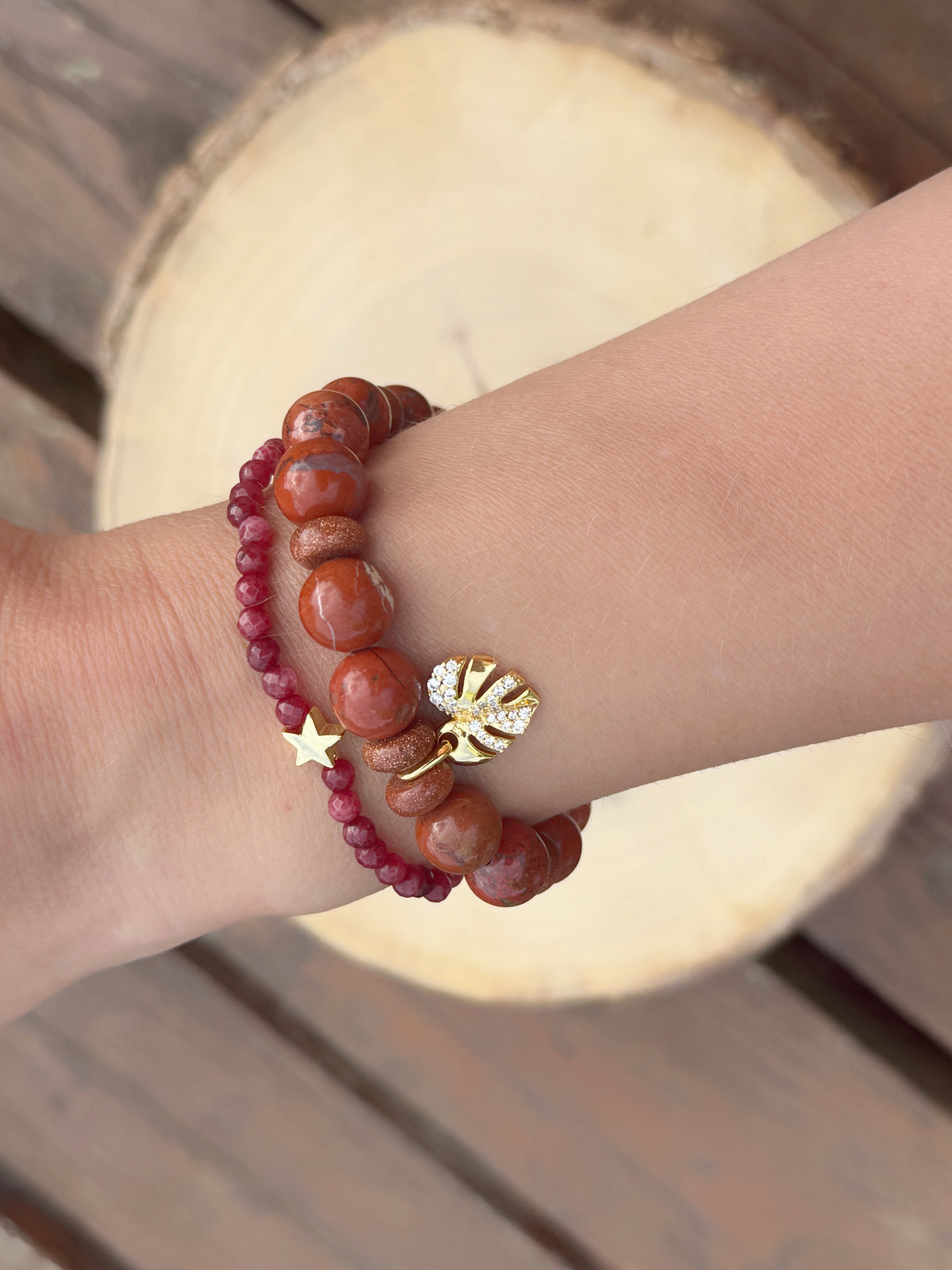 Jasper Stone Bracelet 2 in 1