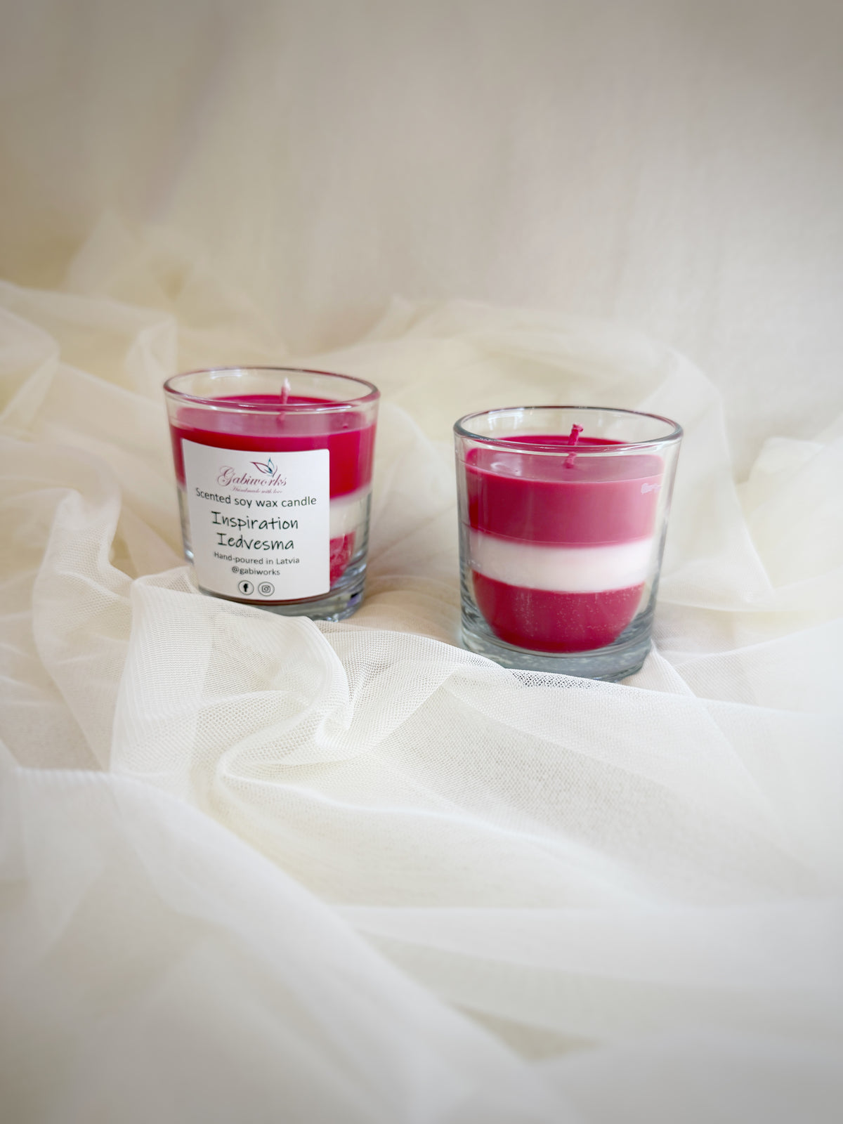 Latvian Flag Soy candles