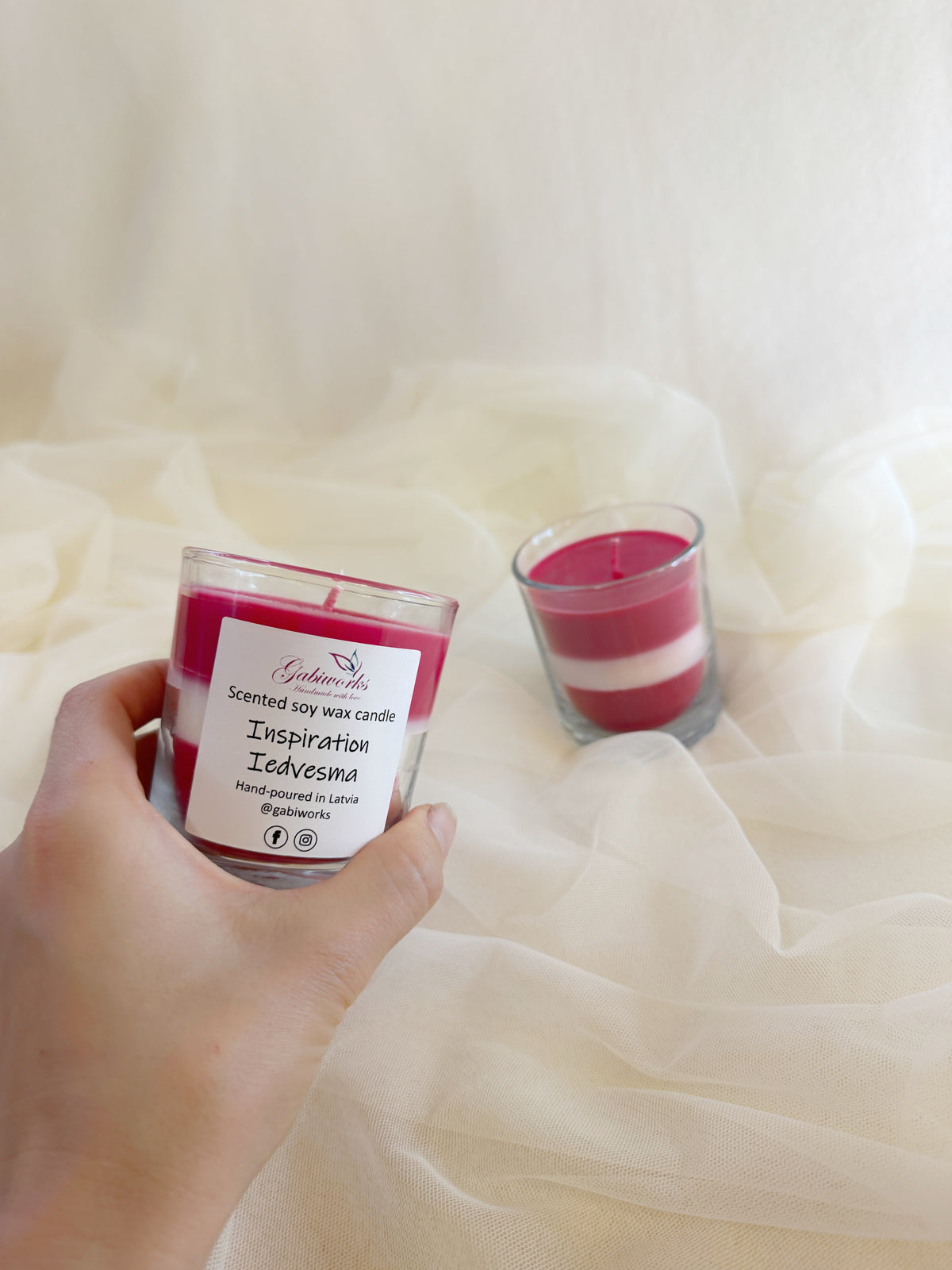Latvian Flag Soy candles