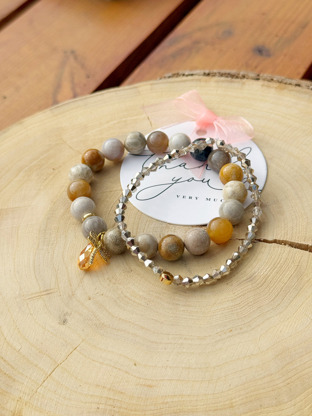 Agate Stone Bracelet 2 in 1