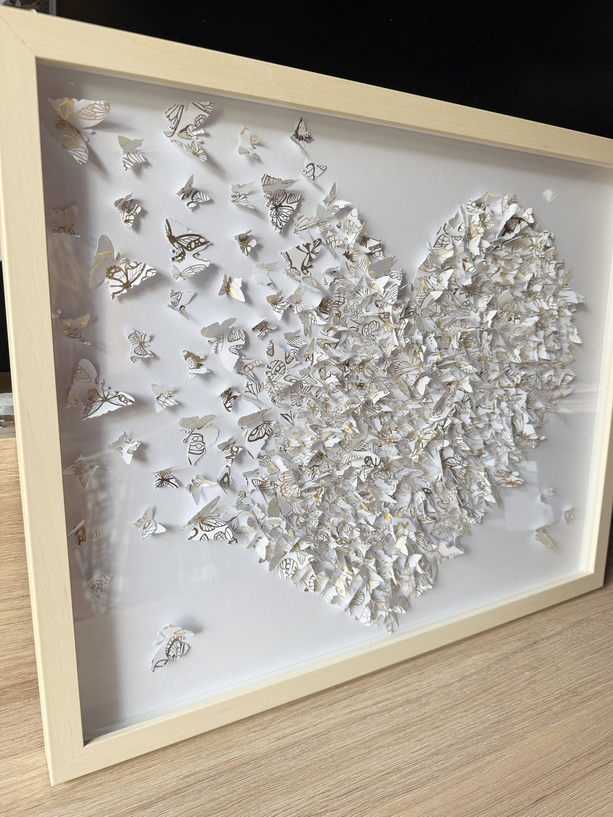 Butterflies wall art white