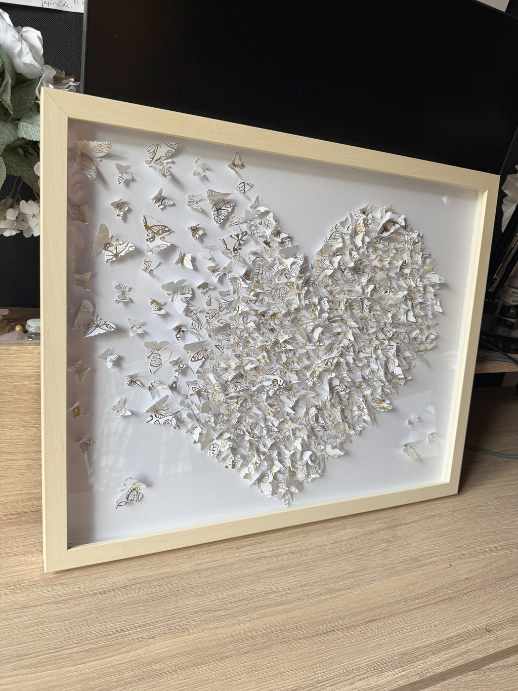 Butterflies wall art white