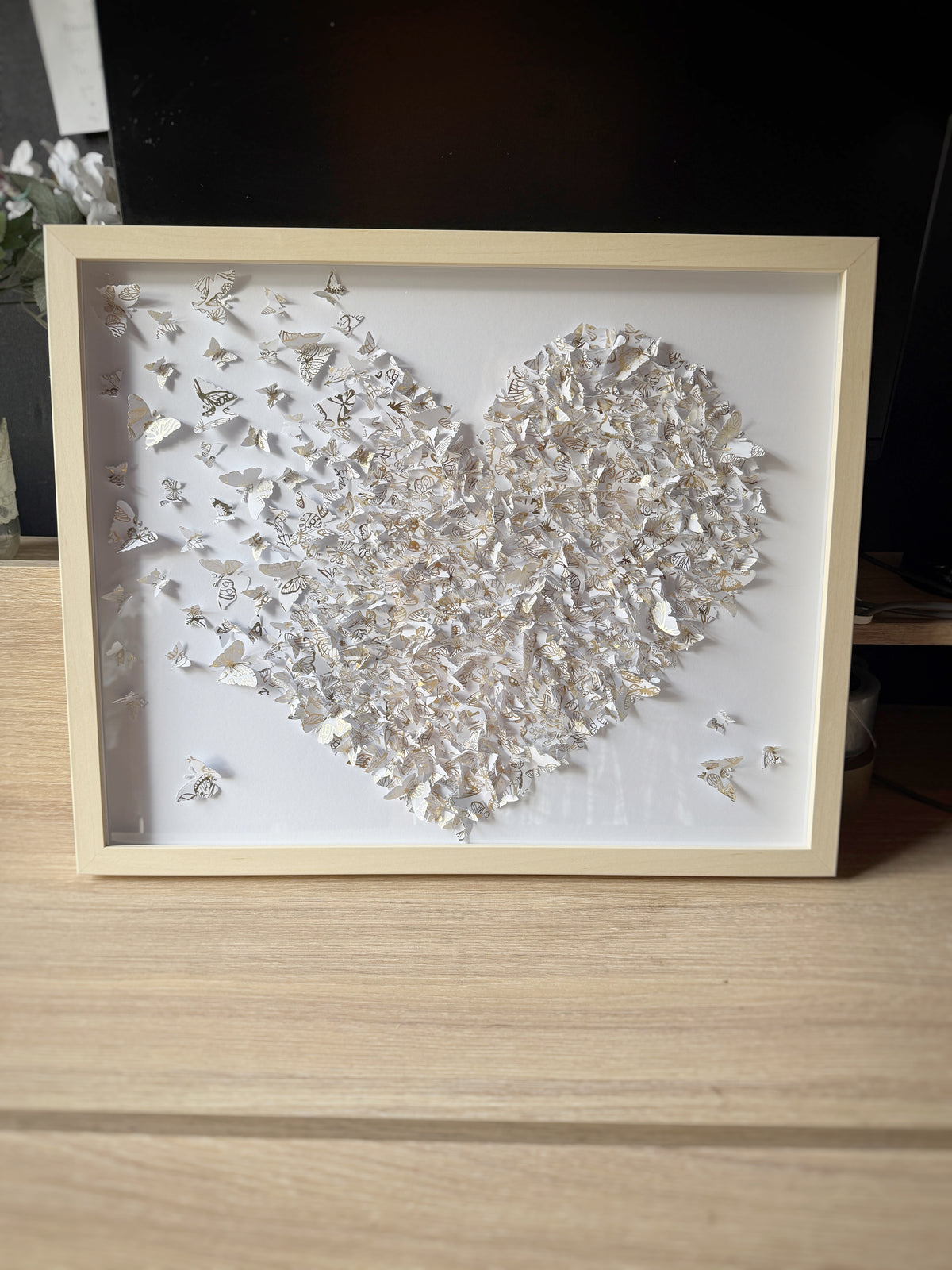 Butterflies wall art white