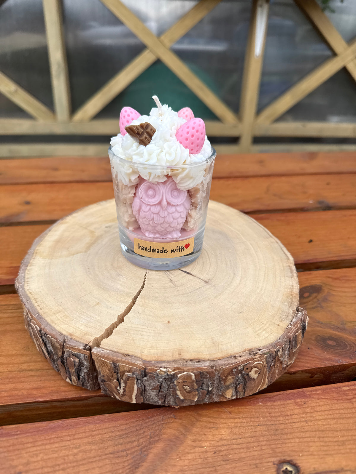 Soy Dessert Owl candle