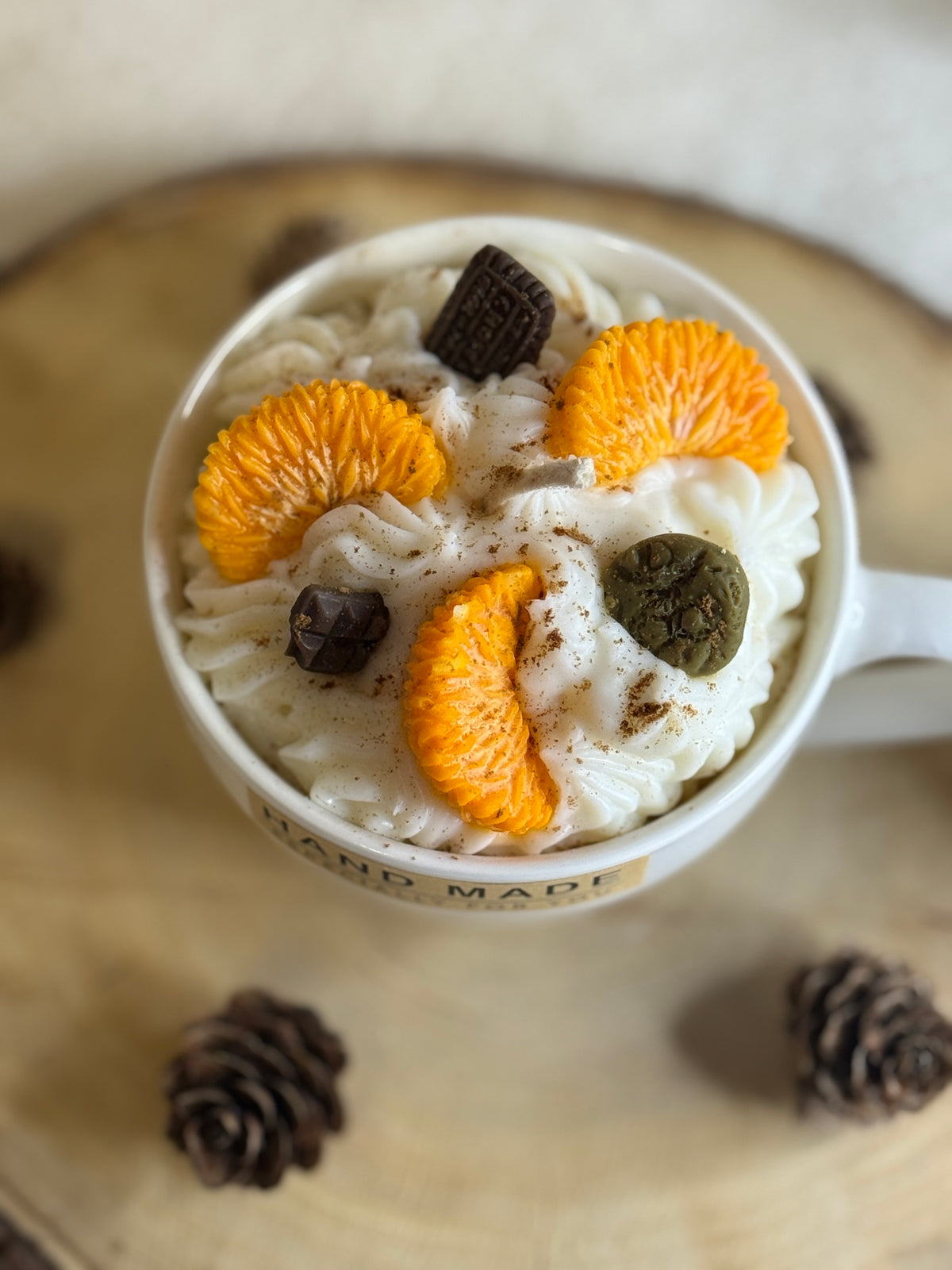 Orange Dessert candle in a cup