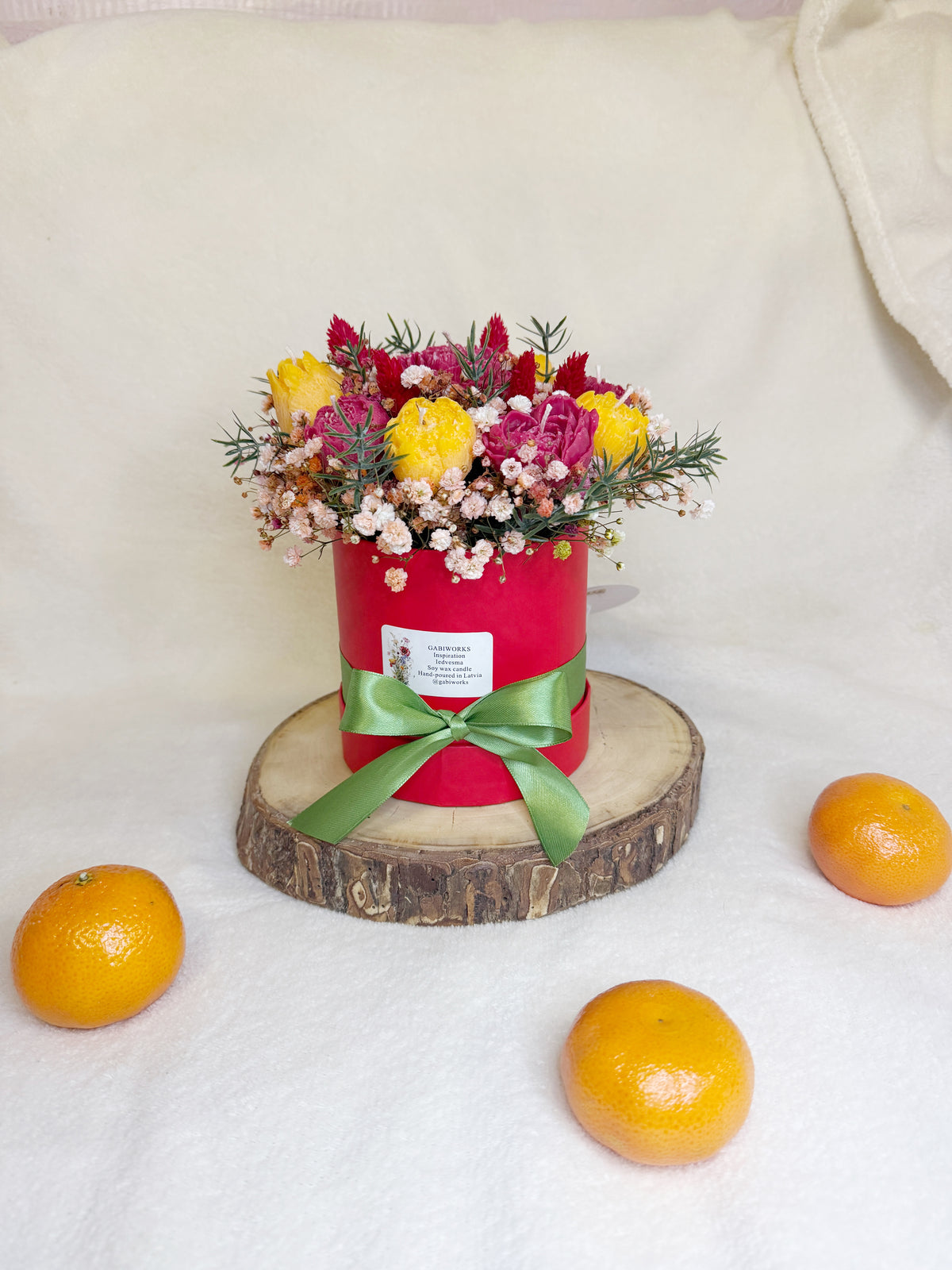 Colorful Soy candle flower bouquet