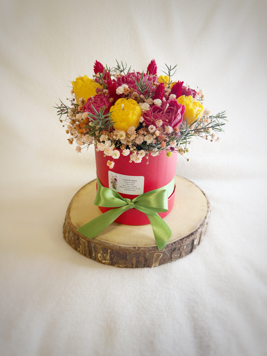 Colorful Soy candle flower bouquet