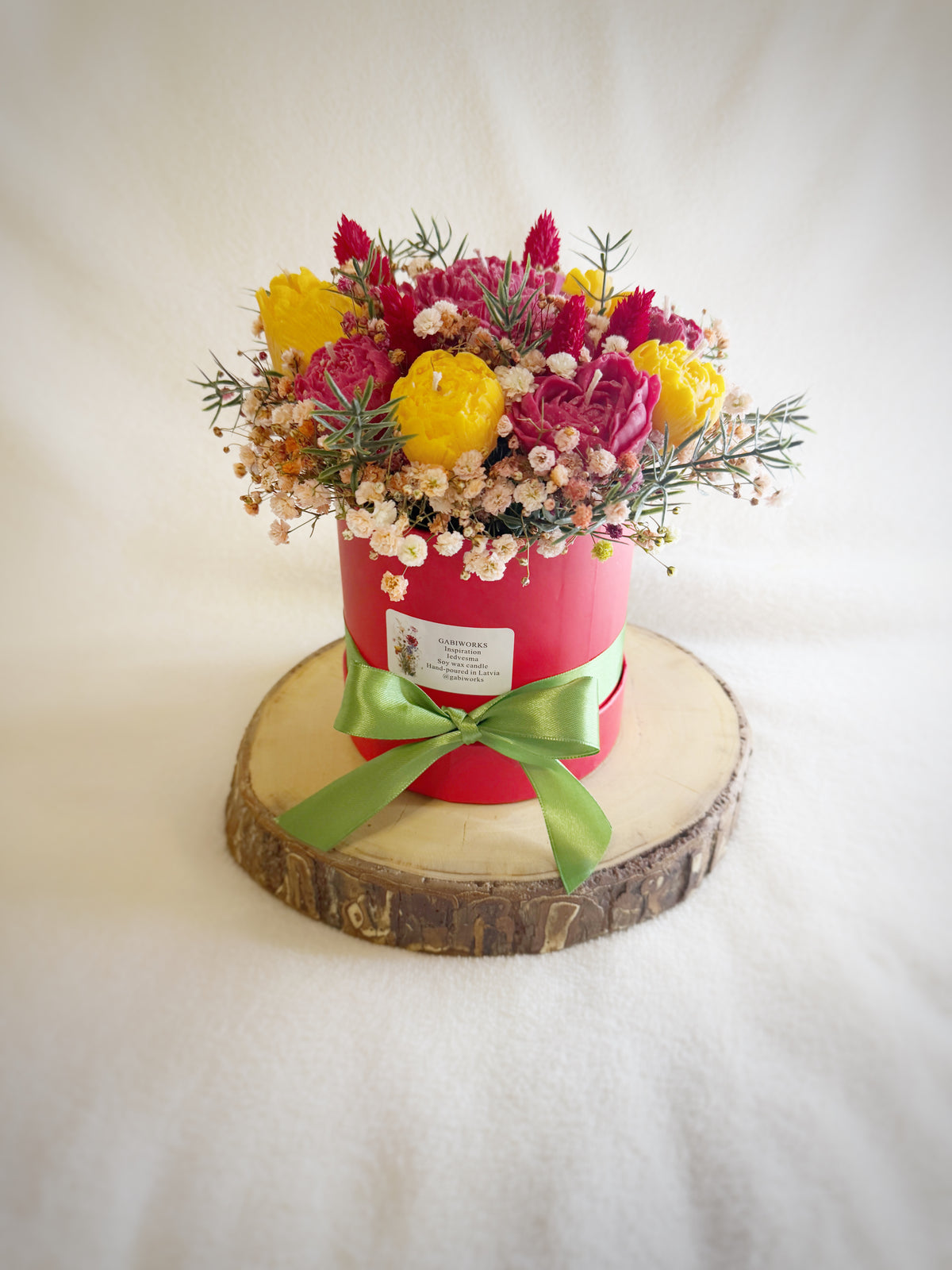 Colorful Soy candle flower bouquet