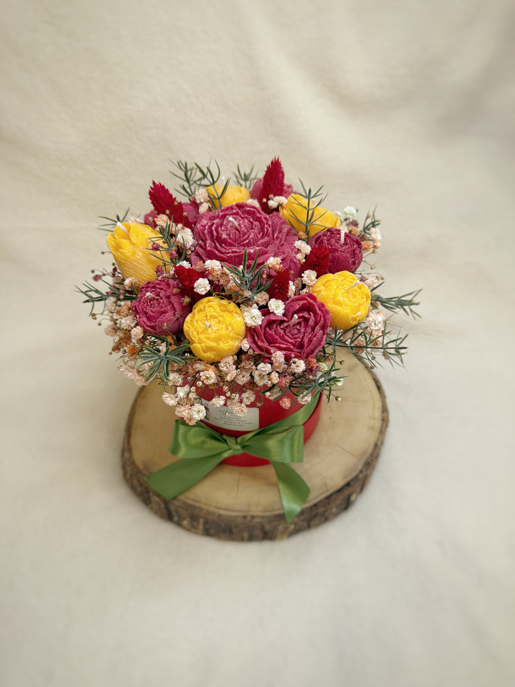 Colorful Soy candle flower bouquet