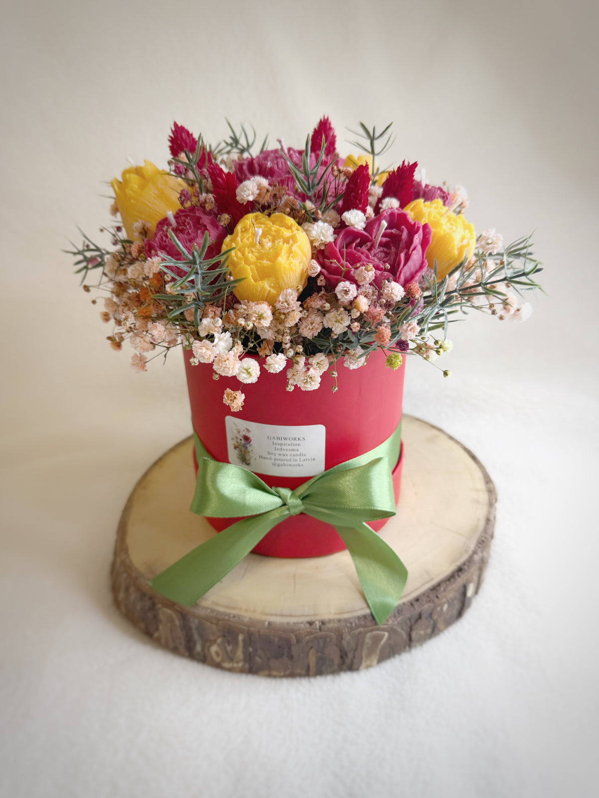 Colorful Soy candle flower bouquet