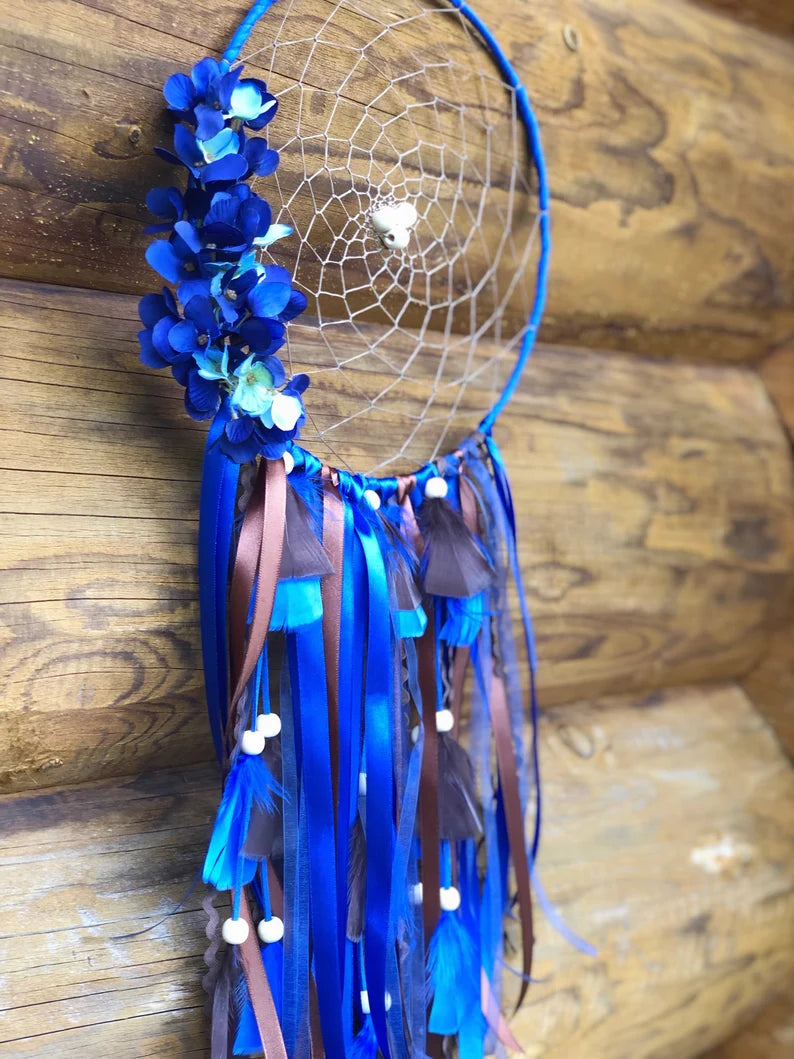 Dark Blue Brown Dream Catcher