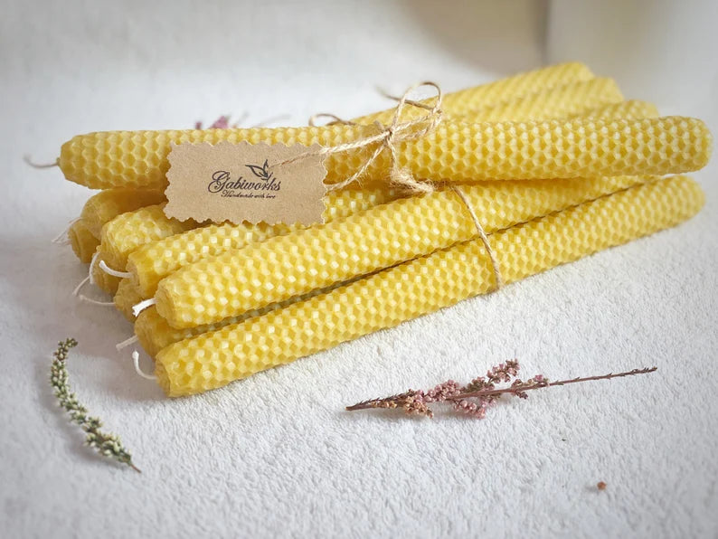 Pure Eco Beeswax pillar candles