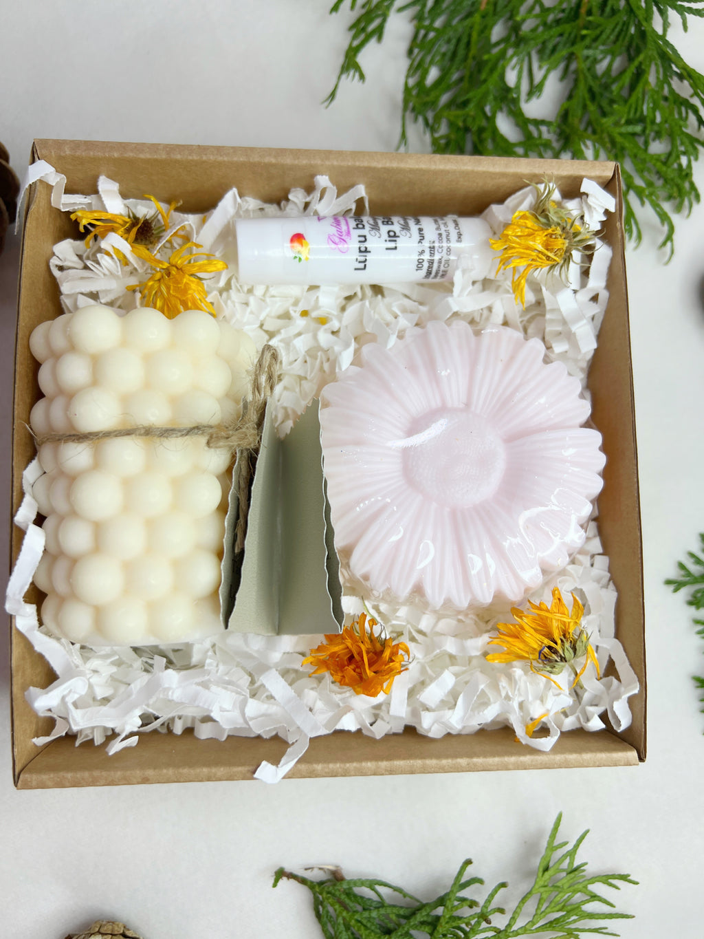Gift Set – Soy Candle, Soap, Lip Balm